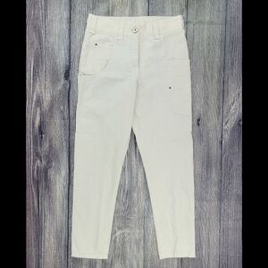 Gunex by Brunello Cucinelli Cream Cotton Blend Straight Leg Pants